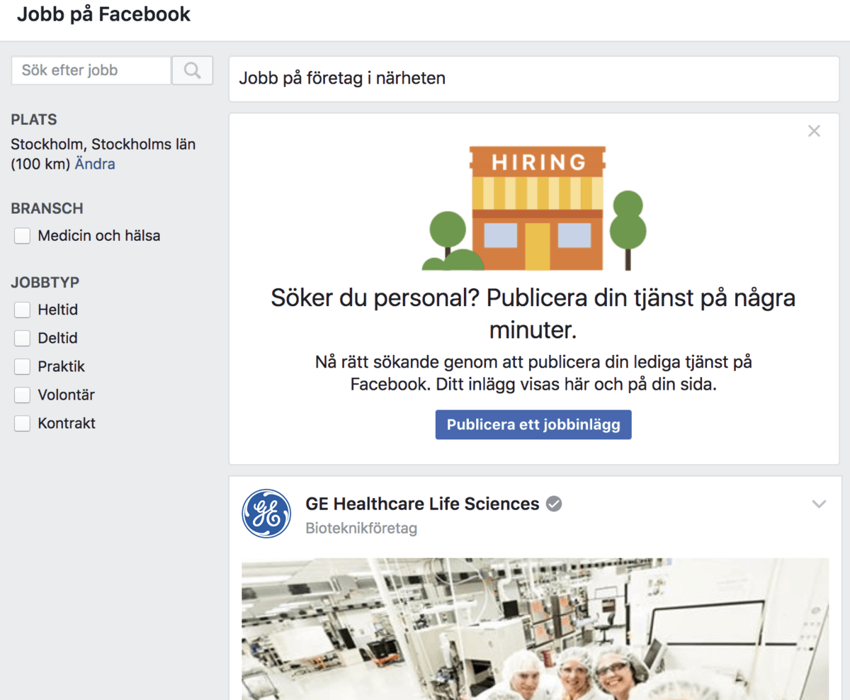 Facebook Jobs är här – så lägger du in en jobbannons!
